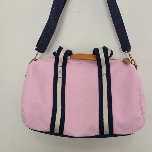 Polo Ralph Lauren Duffel Bag Pink Canvas Shoulder Bag - Picture 3 of 12